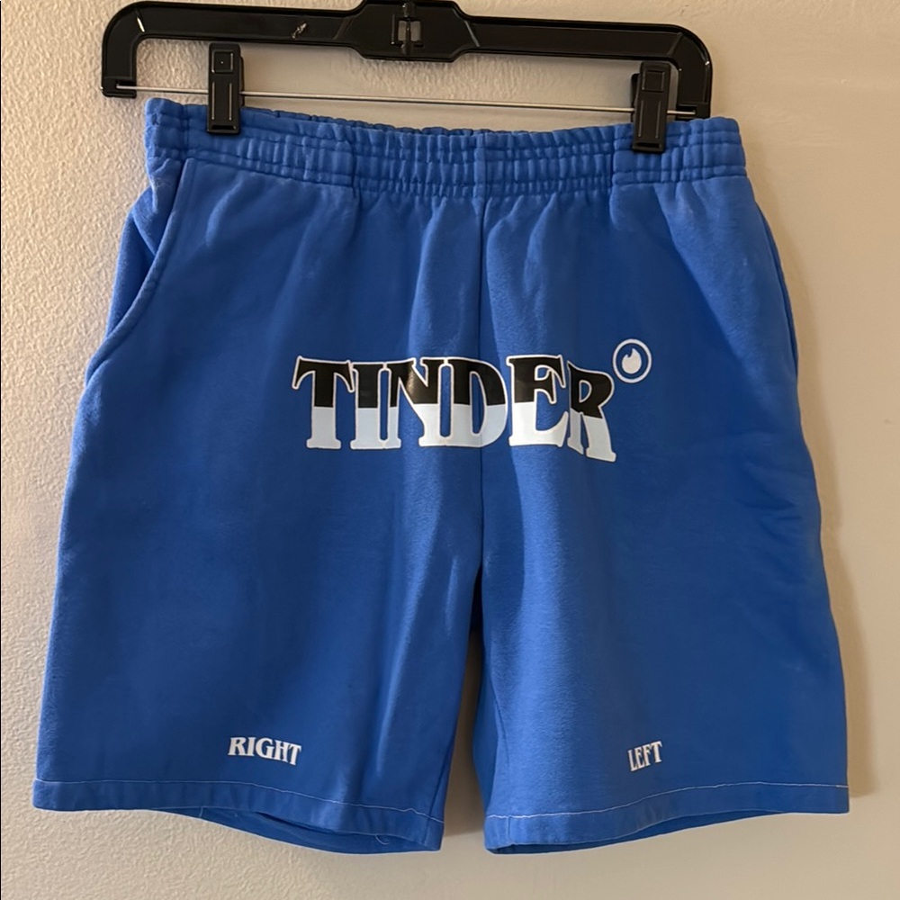 Tinder Boxing Athletic Shorts Drawstring Swipe Left / Right Dating App Small - Picture 2 of 5